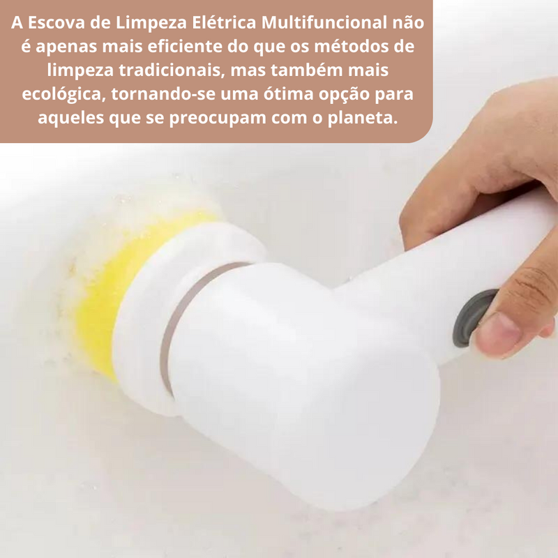 Escova de Limpeza Elétrica Multifuncional